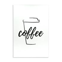 Stupell Industries Minimal Coffee Cup Food & Beverage Painting Unframed Art Print Wall Art, 10 x 15