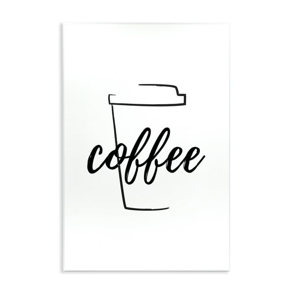 Stupell Industries Minimal Coffee Cup Food & Beverage Painting Unframed Art Print Wall Art, 10 x 15