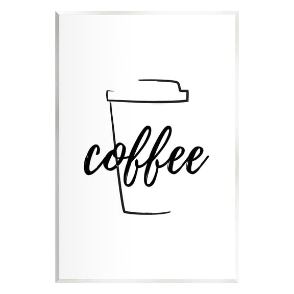 Stupell Industries Minimal Coffee Cup Food & Beverage Painting Unframed Art Print Wall Art, 13 x 19