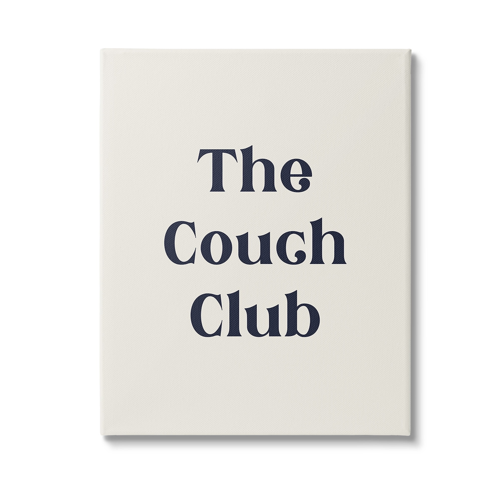 Stupell Industries Minimal Couch Club Typography Painting Gallery Wrapped Canvas Art Print Wall Art, 24 x 30