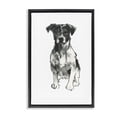 thumbnail image 1 of Stupell Industries Traditional Minimal Dog Drawing Black Floating Frame Canvas Art, 17 x 25, by cartissi, 1 of 8