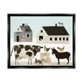thumbnail image 1 of Stupell Industries Minimal Farm Animals Barn and Home Jet Black Framed Floating Canvas Wall Art, 24x30, by Victoria Borges, 1 of 5