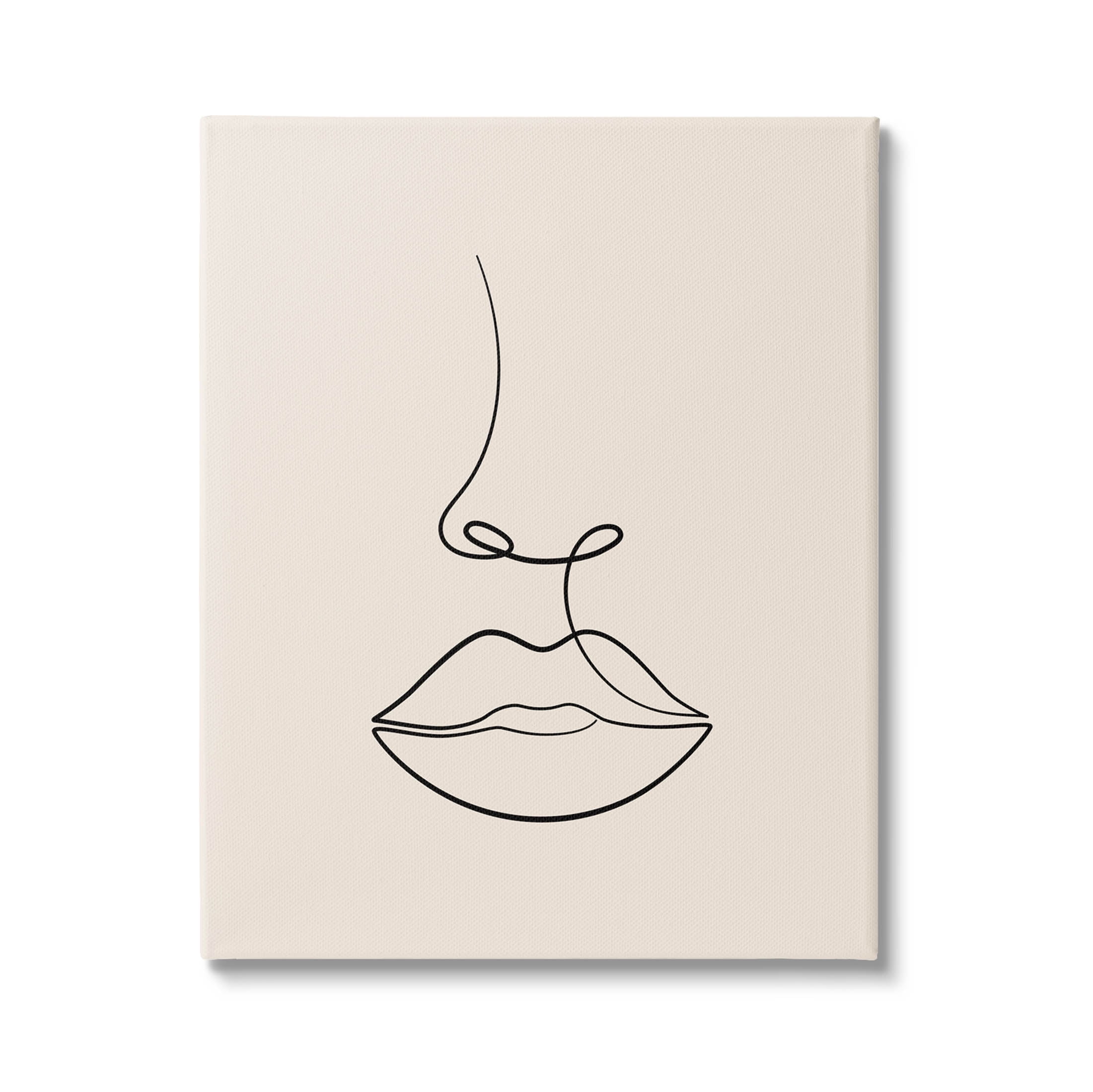 Stupell Industries Minimal Female Face Line Doodle Graphic Art Gallery Wrapped Canvas Print Wall Art, Design by JJ Design House LLC