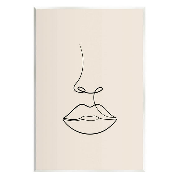 Stupell Industries Minimal Female Face Line Doodle Graphic Art Unframed Art Print Wall Art, Design by JJ Design House LLC