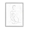 thumbnail image 1 of Stupell Industries Minimal Female Figure Drawing Contour Linework Grey Framed, 16 x 20, Design by Ethan Harper, 1 of 5
