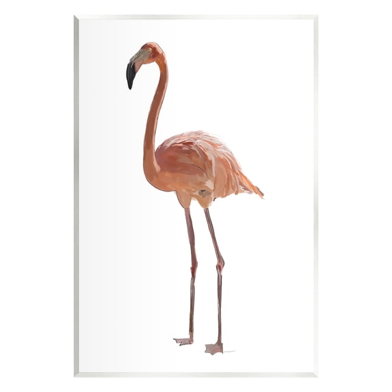 Stupell Industries Minimal Flamingo Bird Animals & Insects Painting Unframed Art Print Wall Art