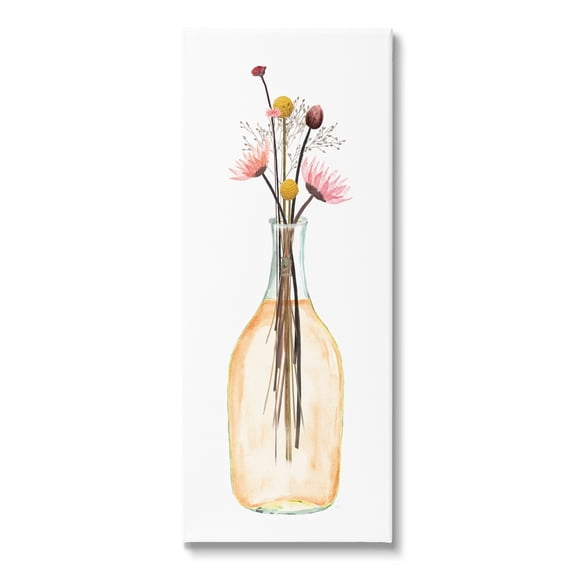 Stupell Industries Minimal Flower Bouquet Arrangement Glass Jar Illustration , 17 x 40, Design by Susan Jill