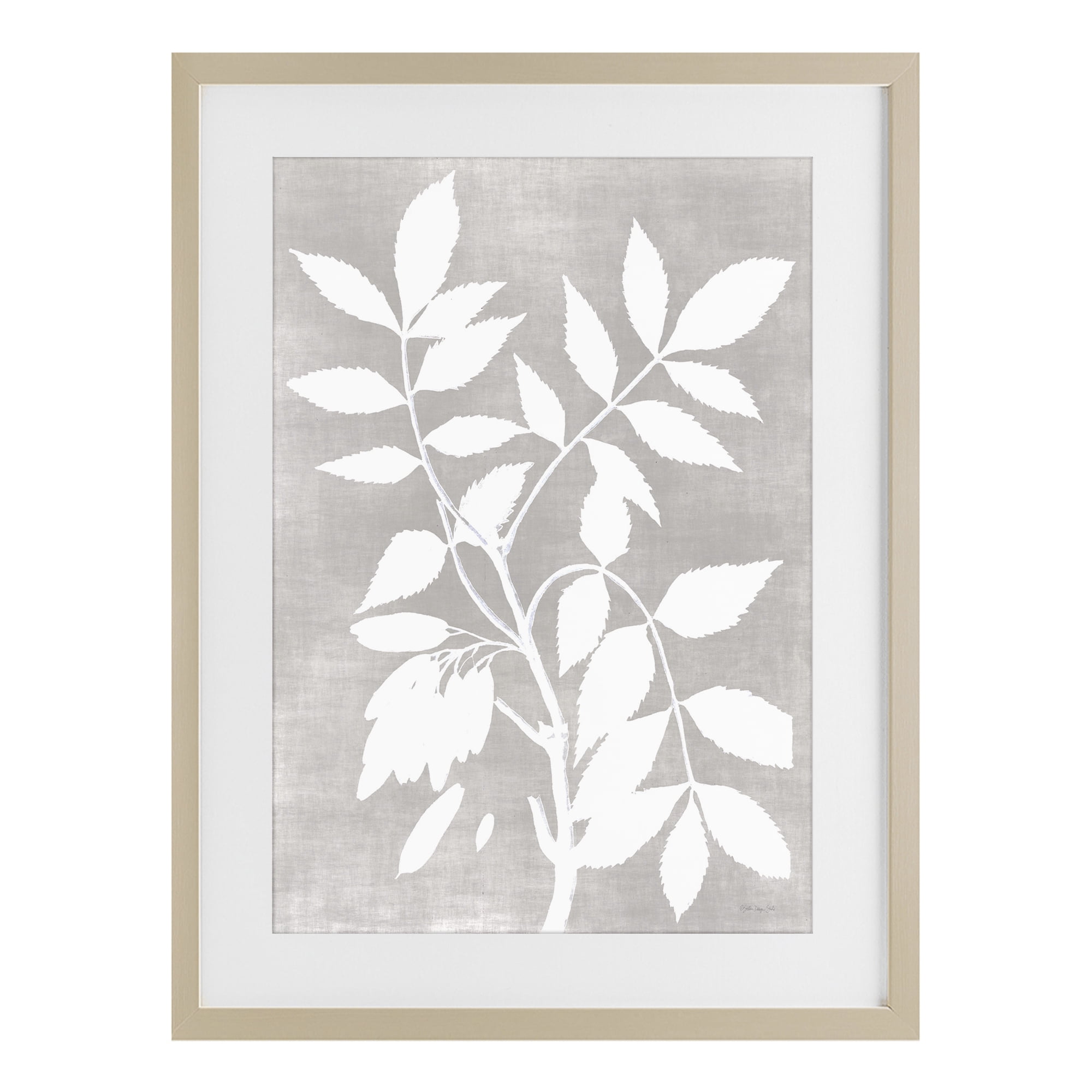 Stupell Industries Minimal Foliage Impression Birch Framed Print Under Glass, design by Stellar Design Studio