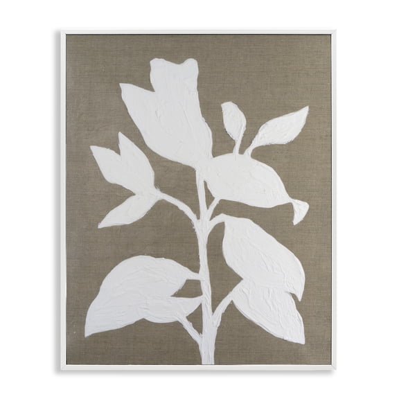 Stupell Industries Minimal Frosted Florals White Framed Giclee Art design by Vanna Lam, 14 x 11