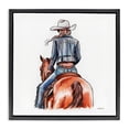 thumbnail image 1 of Stupell Industries Southwestern Minimal Glam Cowgirl Black Floating Frame Canvas Art, 18 x 18, by Amanda Greenwood, 1 of 8
