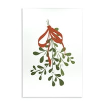 Stupell Industries Minimal Hanging Mistletoe Holiday Painting Unframed Art Print Wall Art, 10 x 15