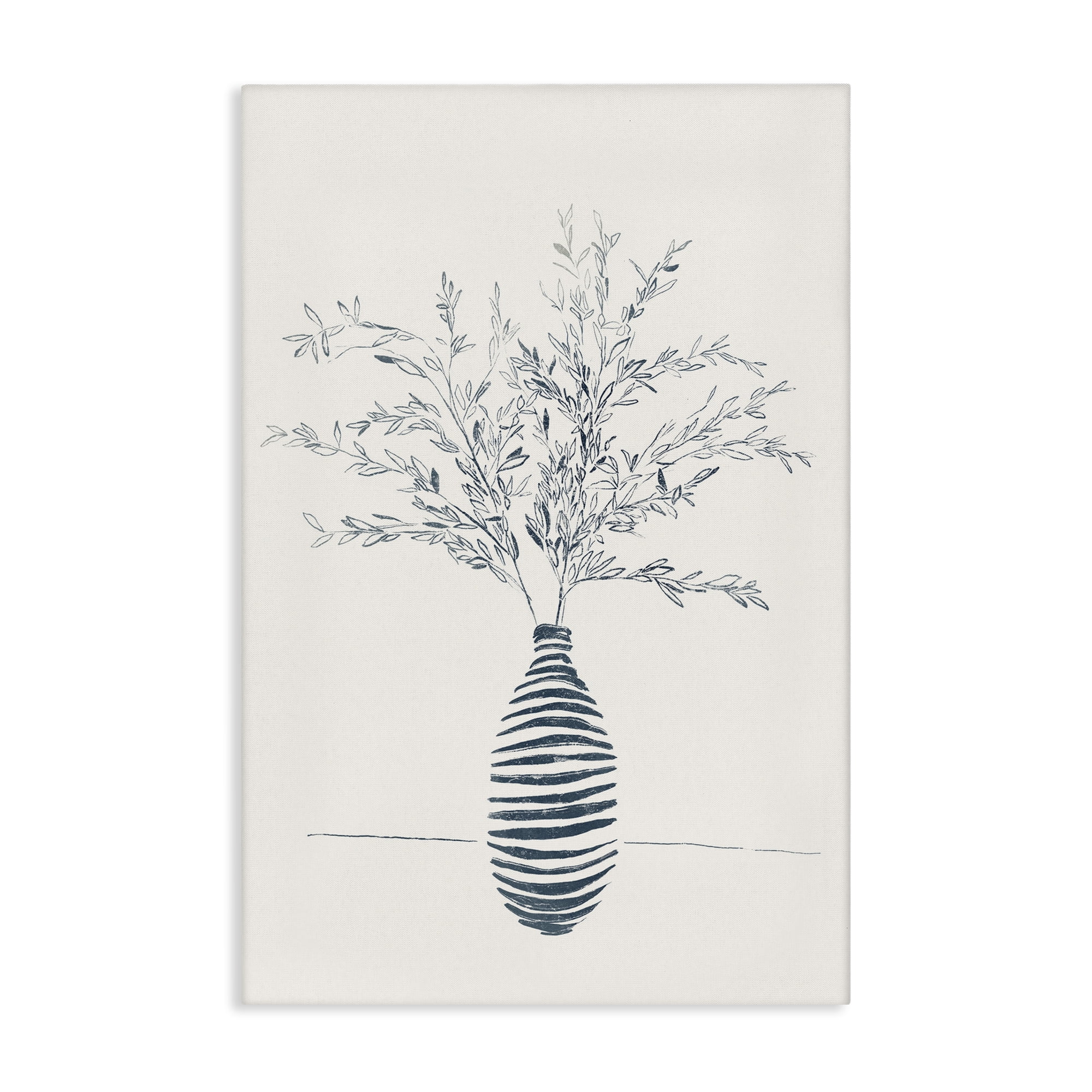 Stupell Industries Minimal Herb Vase Botanical & Floral Painting Gallery Wrapped Canvas Art Print Wall Art, 16 x 24