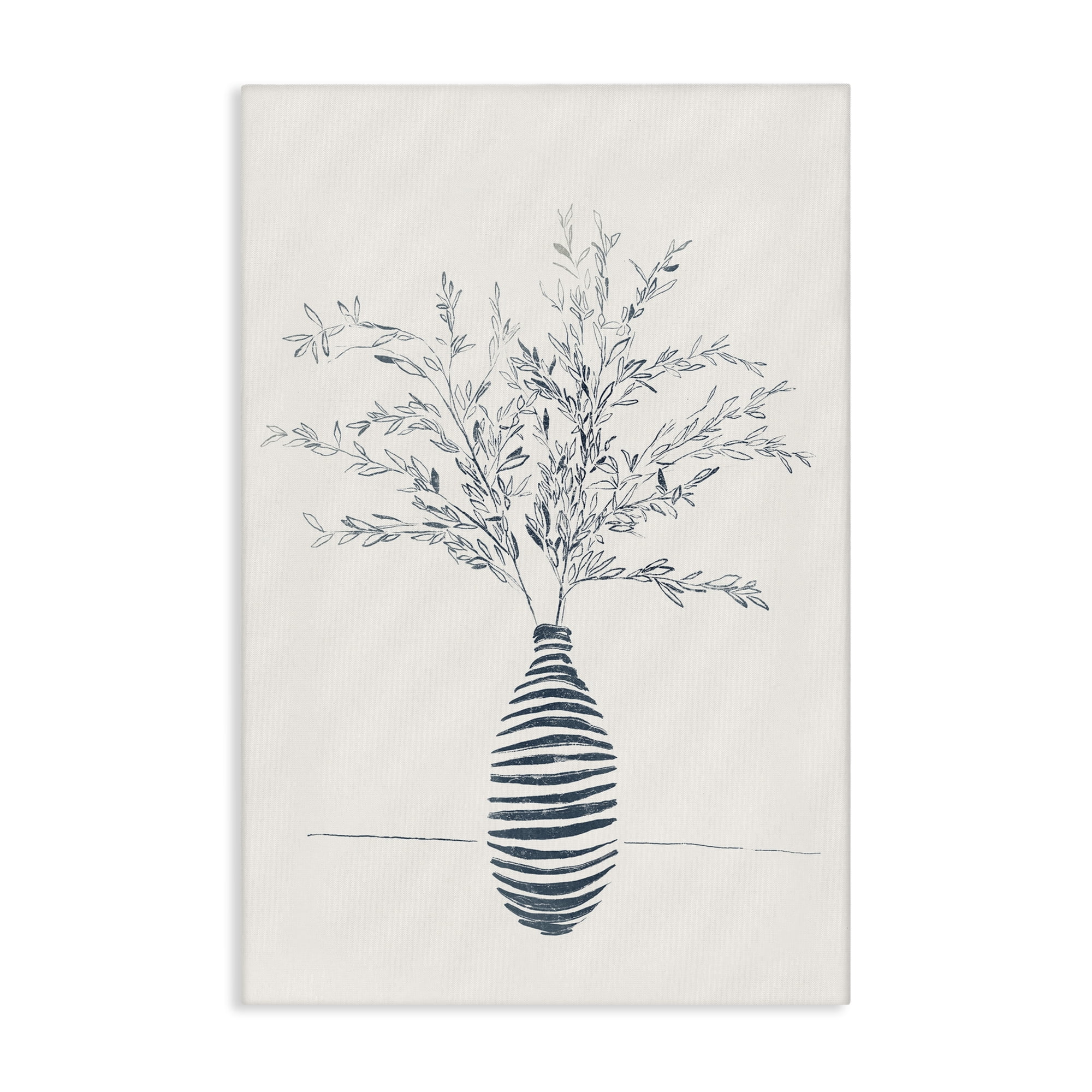 Stupell Industries Minimal Herb Vase Botanical & Floral Painting Gallery Wrapped Canvas Art Print Wall Art, 20 x 30