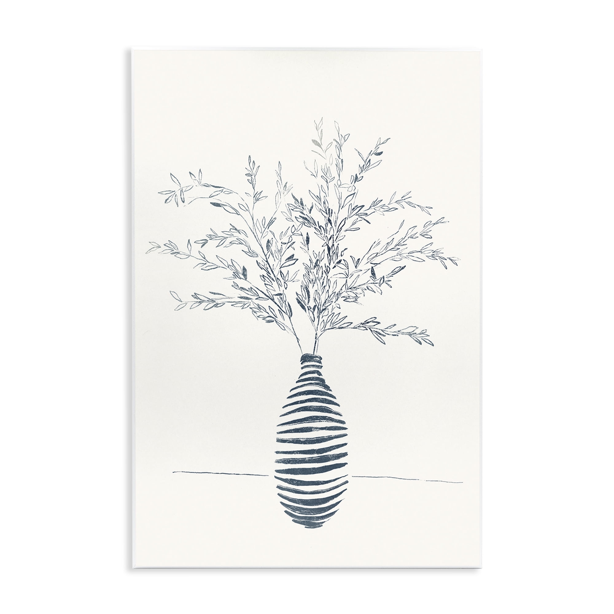 Stupell Industries Minimal Herb Vase Botanical & Floral Painting Unframed Art Print Wall Art, 13 x 19