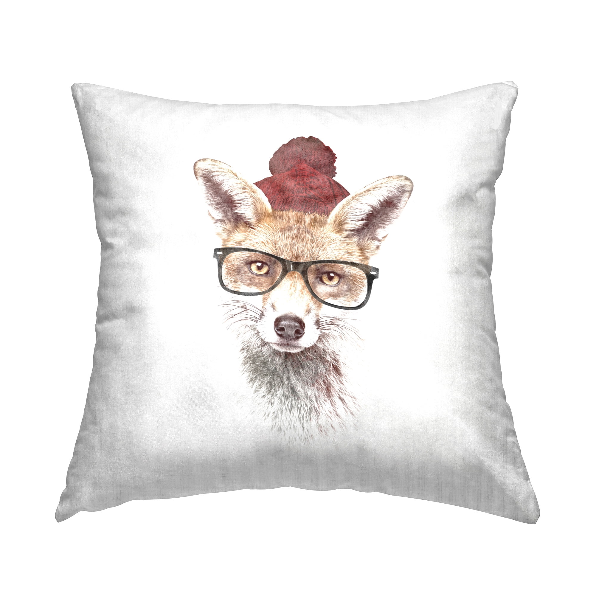 Stupell Industries Minimal Hipster Fox Decorative Printed Throw Pillow Design by Robert Farkas