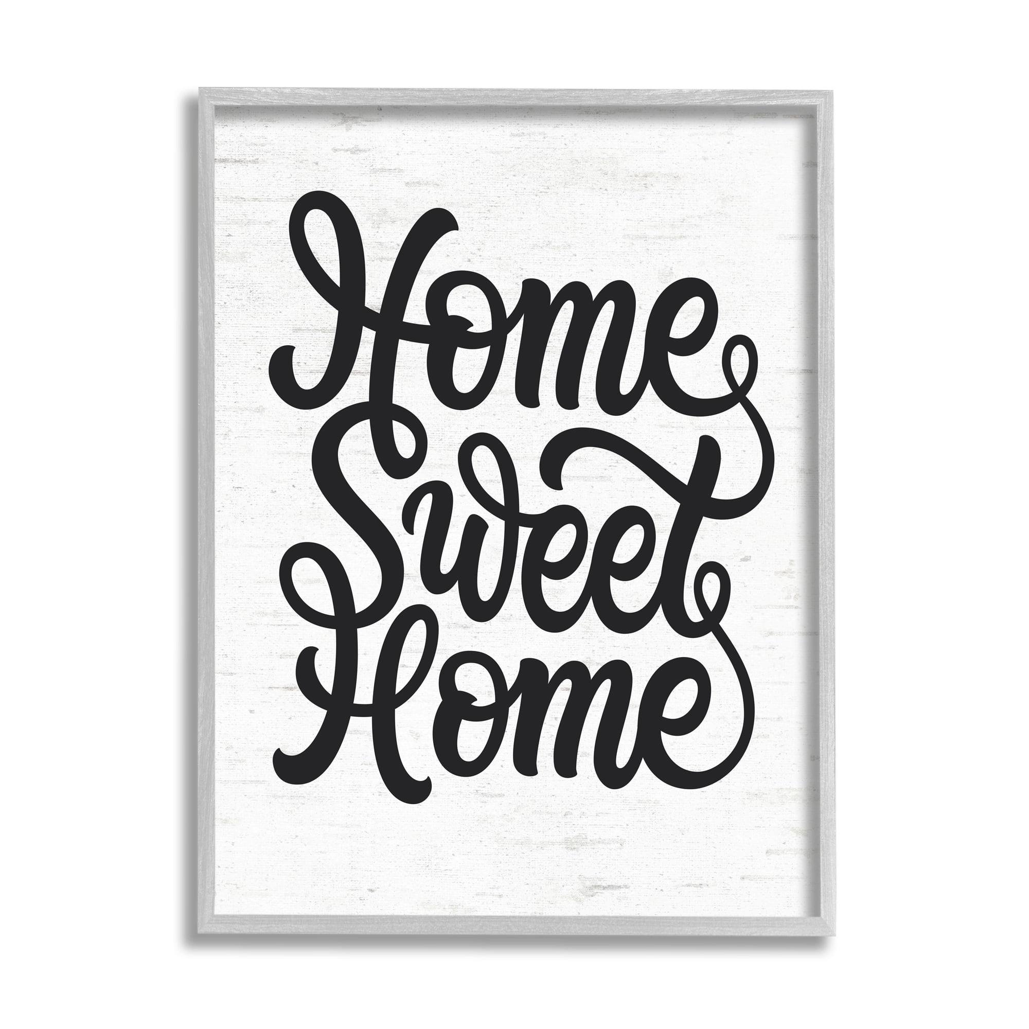 Home Sweet Home Gray Framed Wood Wall Art 24" x 30"