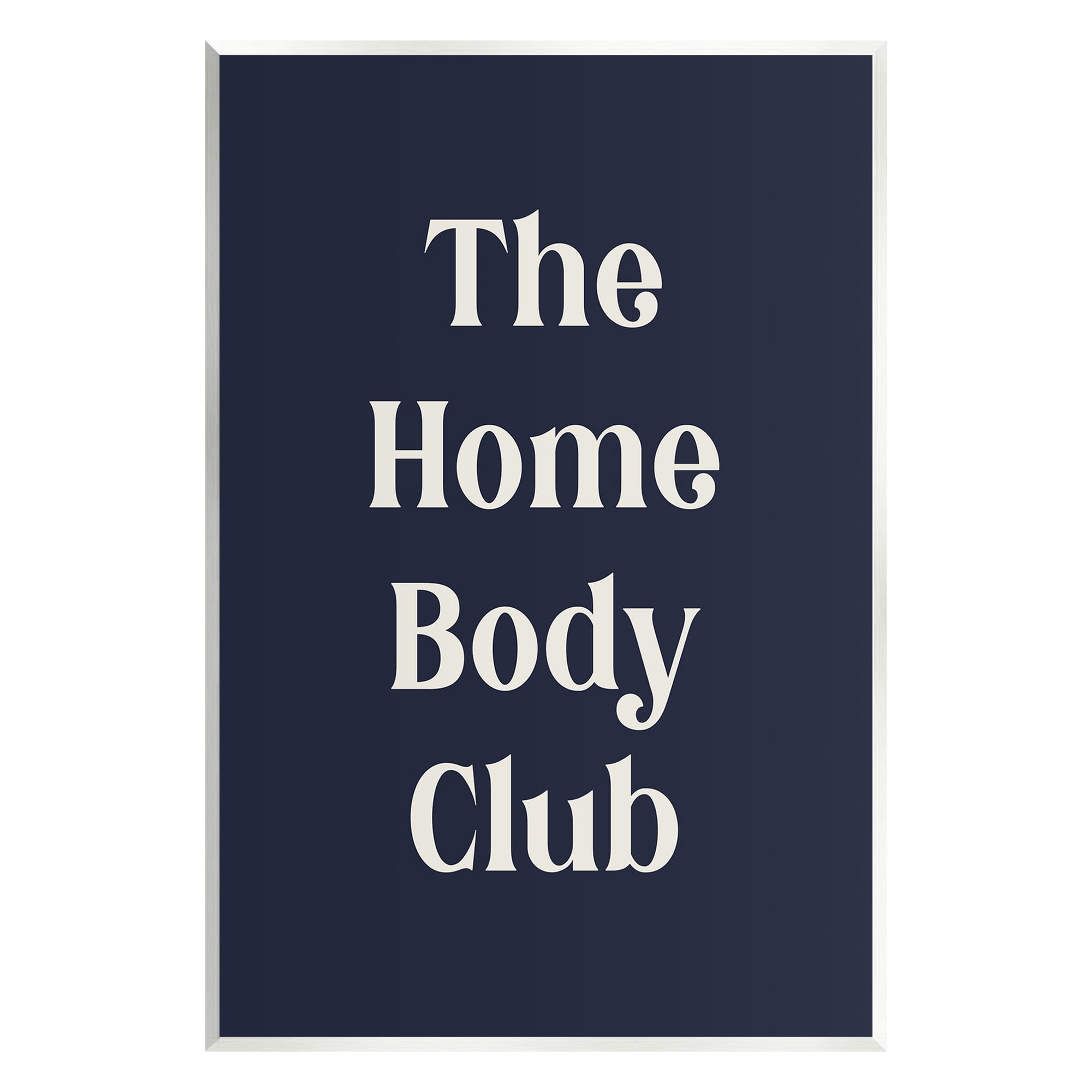 Stupell Industries Minimal Homebody Club Typography Painting Unframed Art Print Wall Art, 13 x 19