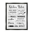 thumbnail image 1 of Stupell Industries Minimal Kitchen Rules Chart Food & Beverage Painting Black Floater Framed Canvas Art Print Wall Art, 17 x 21, 1 of 10