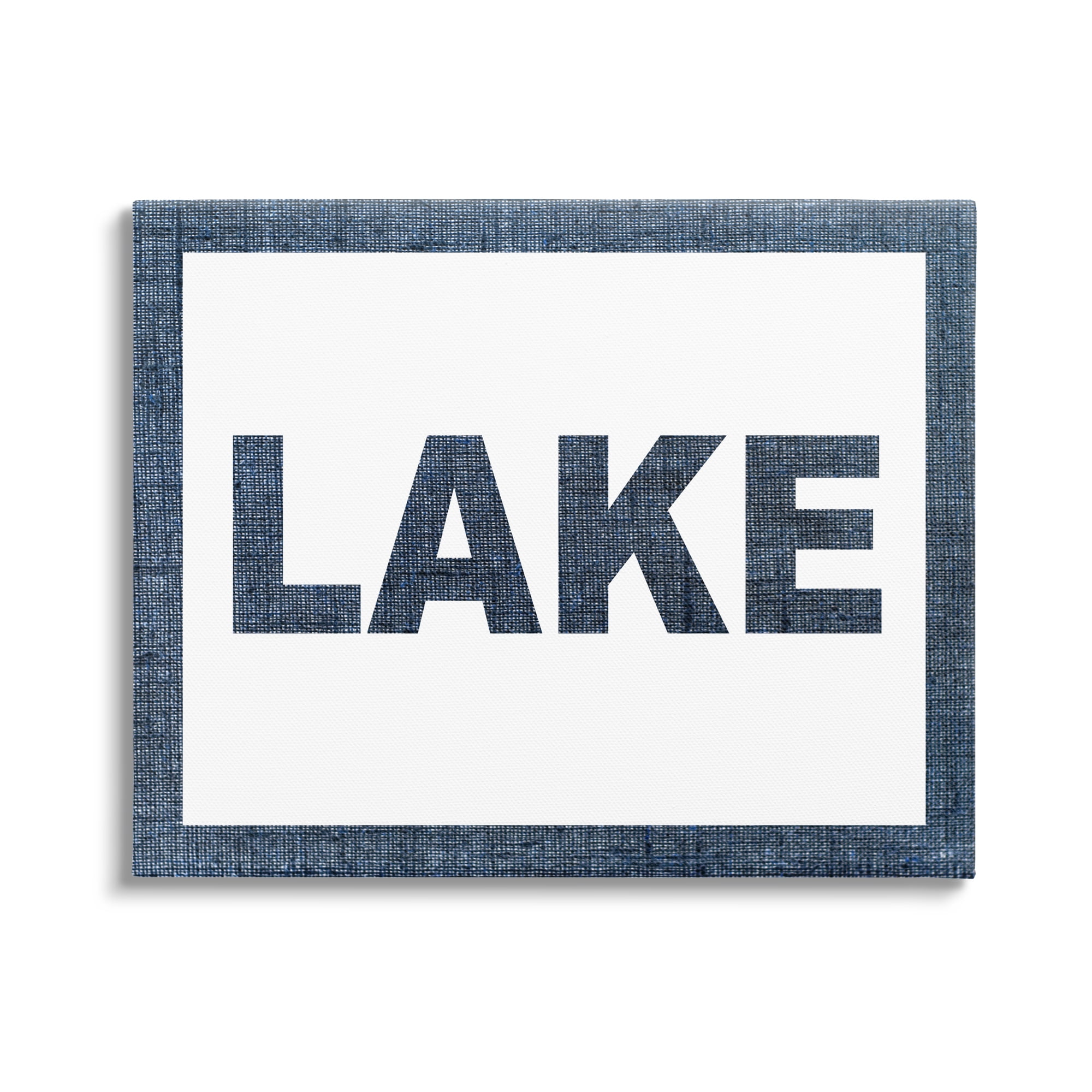 Stupell Industries Minimal Lake Phrase Typography Painting Gallery Wrapped Canvas Art Print Wall Art, 20 x 16