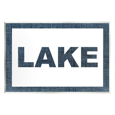 Stupell Industries Minimal Lake Phrase Typography Painting Unframed Art Print Wall Art, 15 x 10
