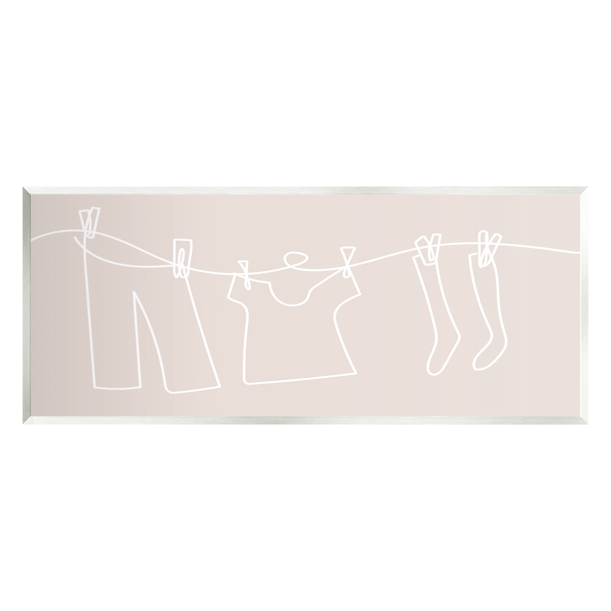 Stupell Industries Minimal Laundry Doodle Abstract Painting Unframed Art Print Wall Art, 17 x 7
