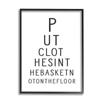 Stupell Industries Minimal Laundry Humor Typography Painting Black Framed Art Print Wall Art, 11 x 14