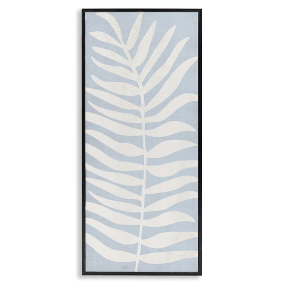 Stupell Industries Modern Minimal Leaf Silhouette Black Framed Giclee Art, 10 x 24, by Natalie Carpentieri