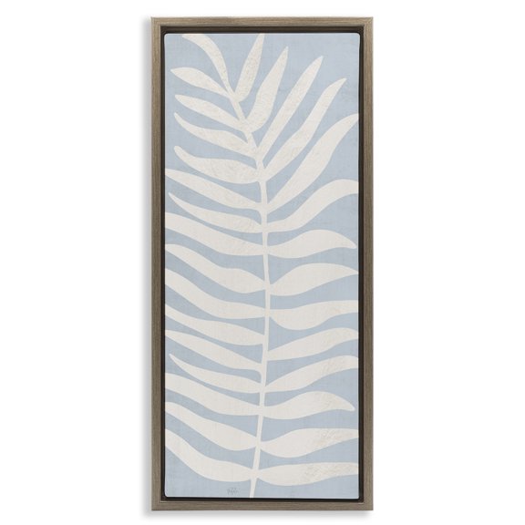 Stupell Industries Minimal Leaf Silhouette Brown Framed Floater Canvas Wall Art, design by Natalie Carpentieri