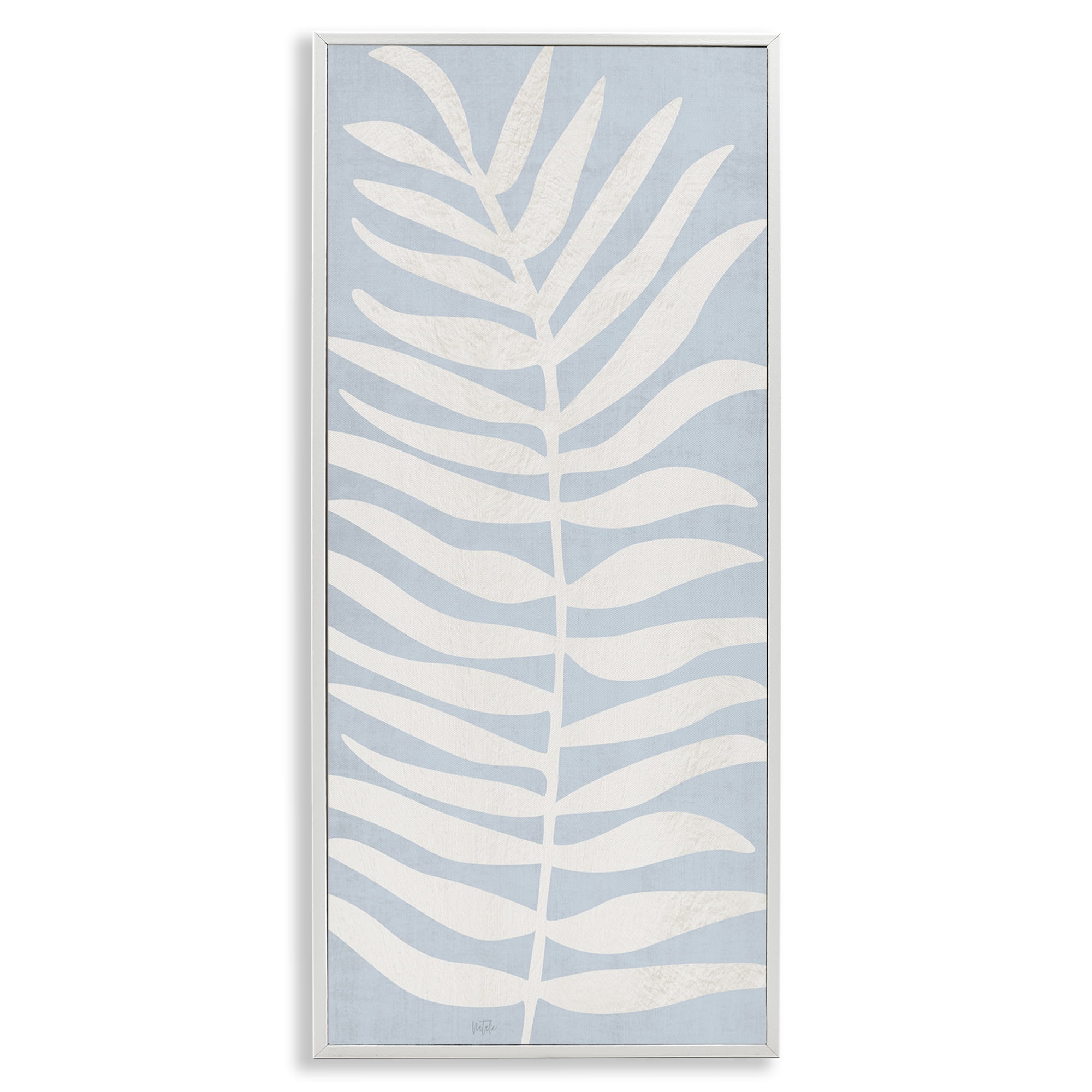 Stupell Industries Minimal Leaf Silhouette White Framed Giclee Art, design by Natalie Carpentieri