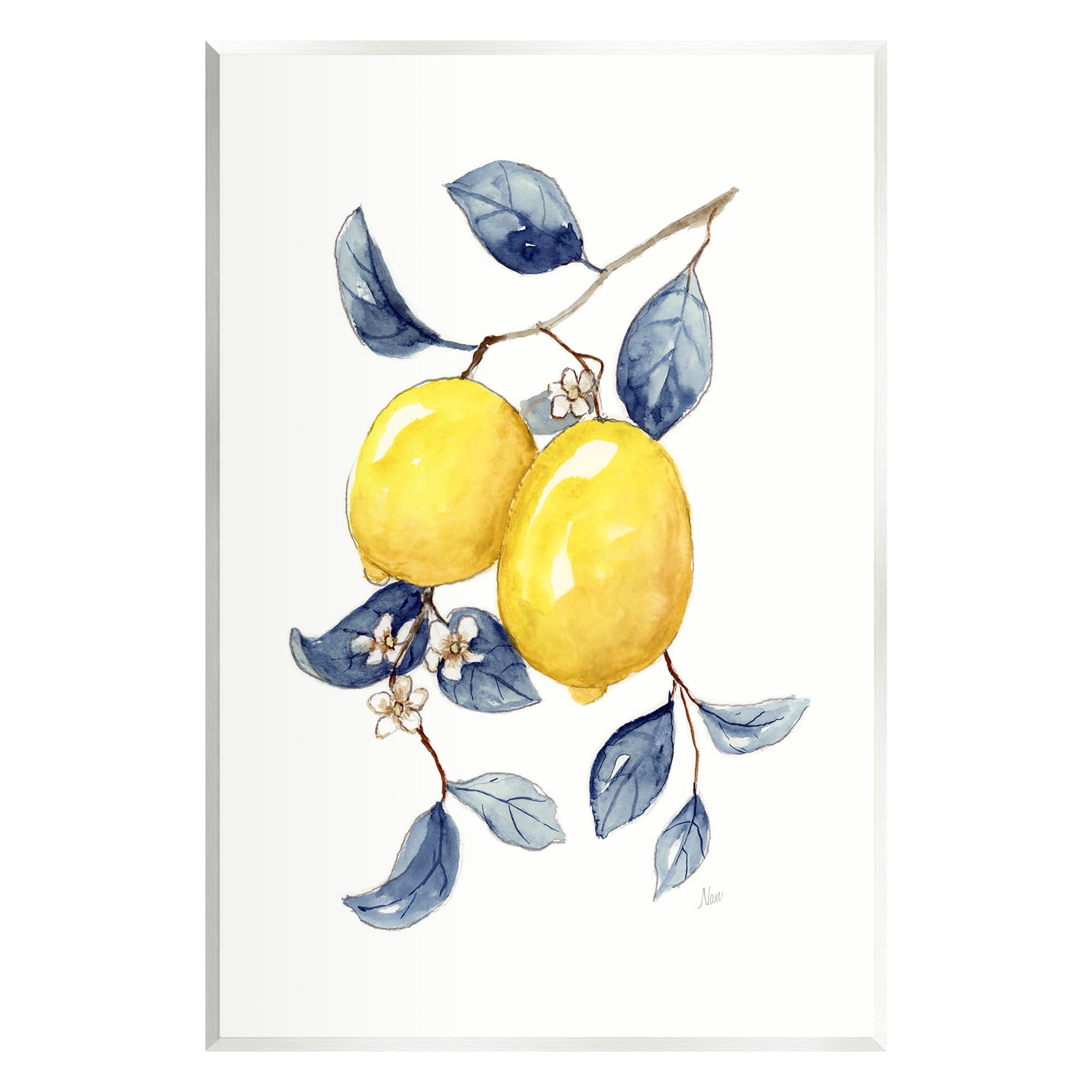 Stupell Industries Minimal Lemon Fruits Food & Beverage Painting Unframed Art Print Wall Art, 10 x 15