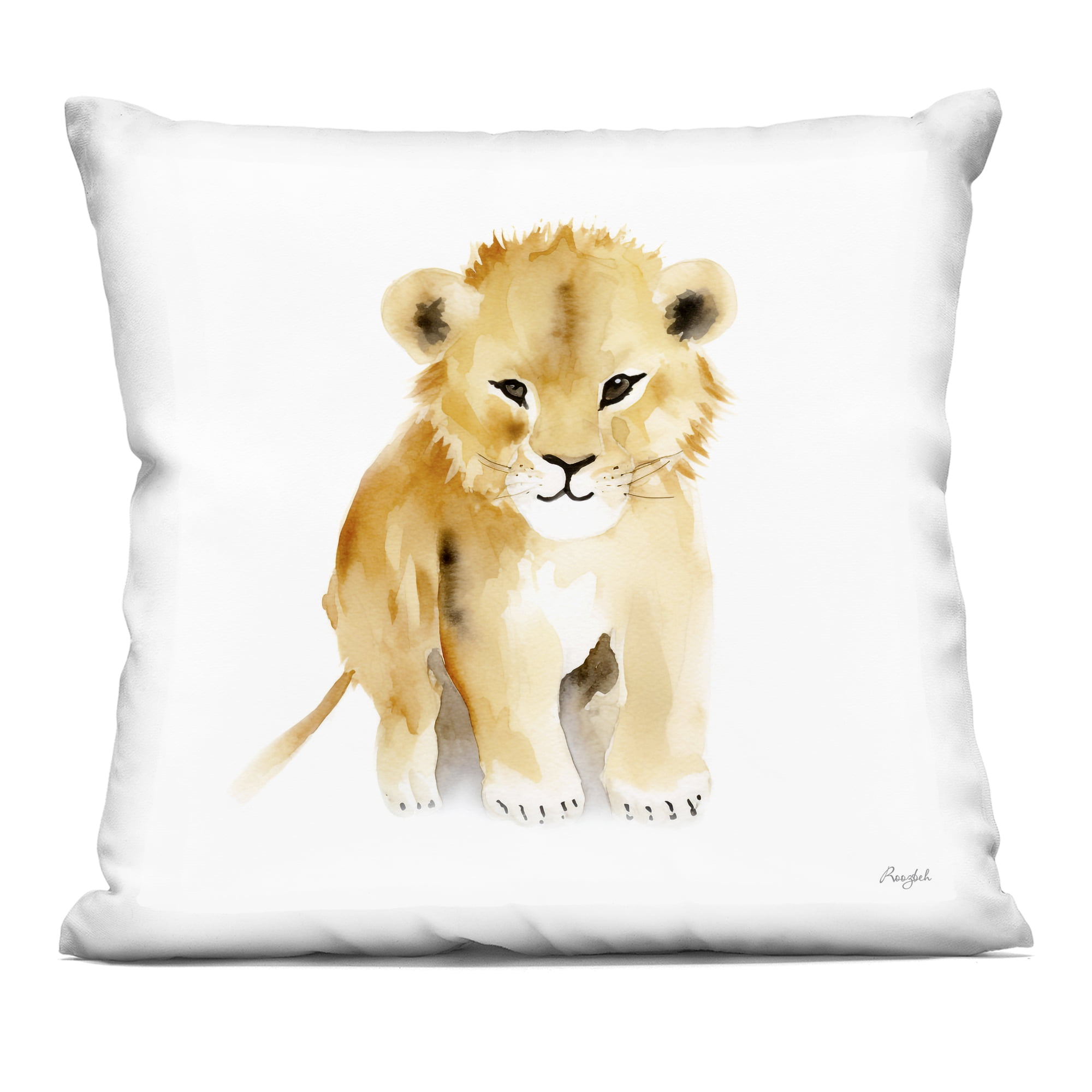 Stupell Industries Minimal Lion Cub Decorative Printed Throw Pillow, design by Roozbeh
