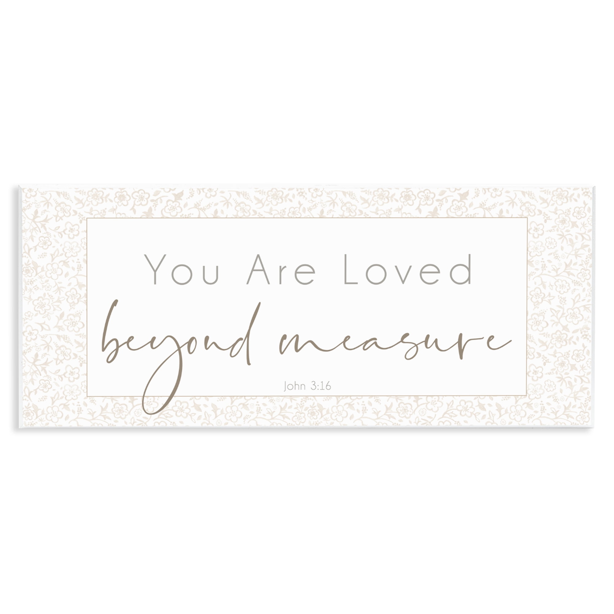 Stupell Industries Minimal Loved Beyond Measure Wall Plaque Art, design by Janice Gaynor
