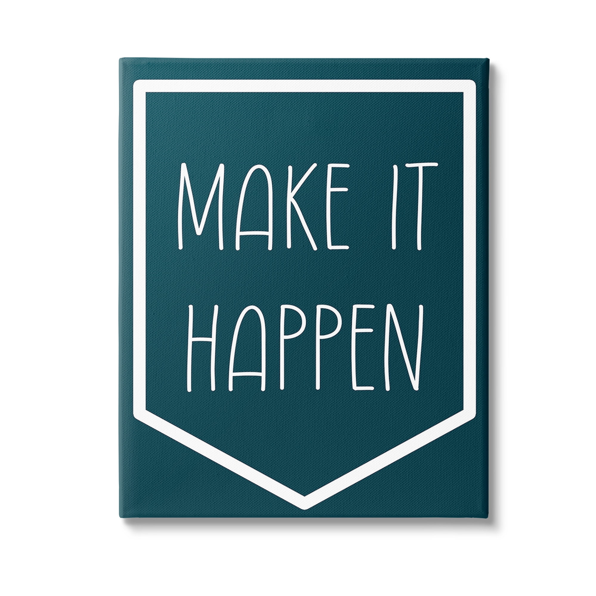 Stupell Industries Minimal Make It Happen Inspirational Painting Gallery Wrapped Canvas Art Print Wall Art, 36 x 48