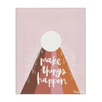 Stupell Industries Minimal Make Things Happen Quotes and Sayings Painting Wrapped Canvas Canvas Art Print Wall Art, 16 x 20