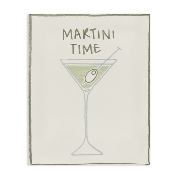 Stupell Industries Contemporary Minimal Martini Time Canvas Art, 36 x 48, by Grace Popp