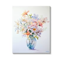 Stupell Industries Minimal Mixed Bouquet Botanical & Floral Painting Gallery Wrapped Canvas Art Print Wall Art, 16 x 20