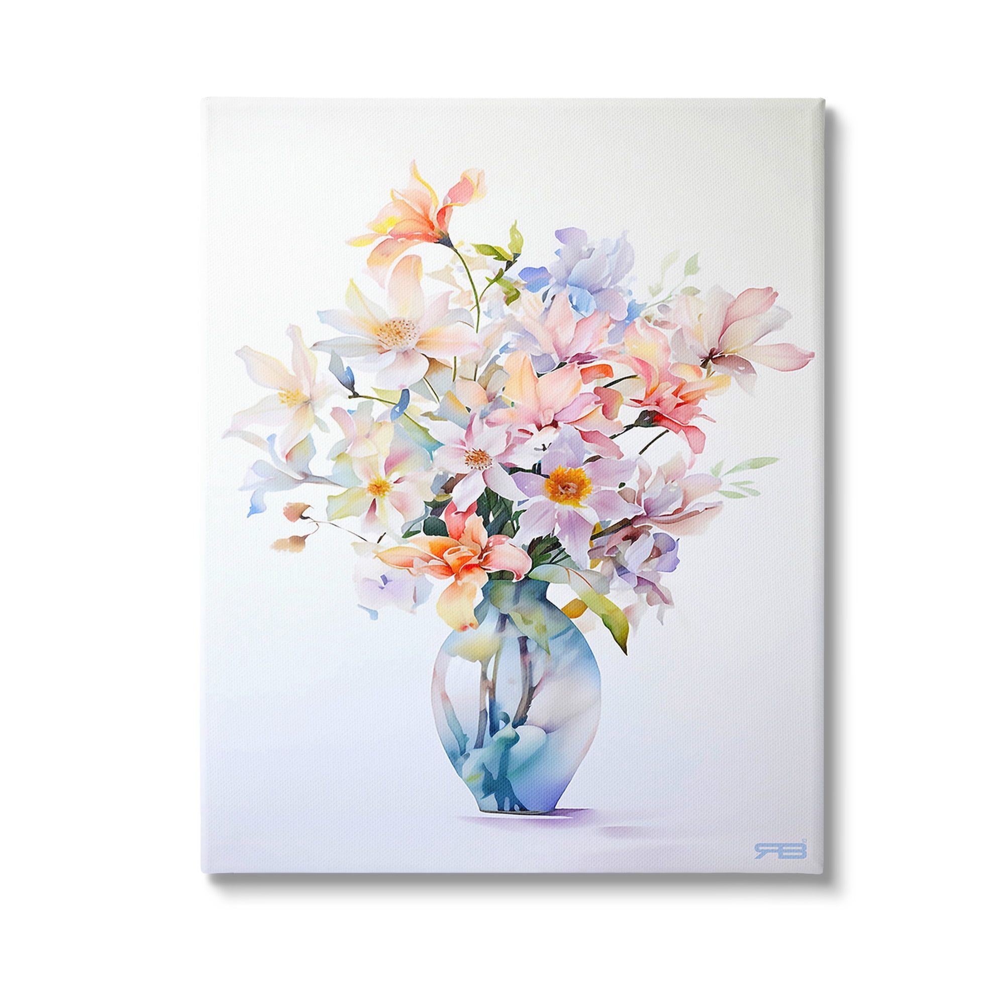 Stupell Industries Minimal Mixed Bouquet Botanical & Floral Painting Gallery Wrapped Canvas Art Print Wall Art, 24 x 30