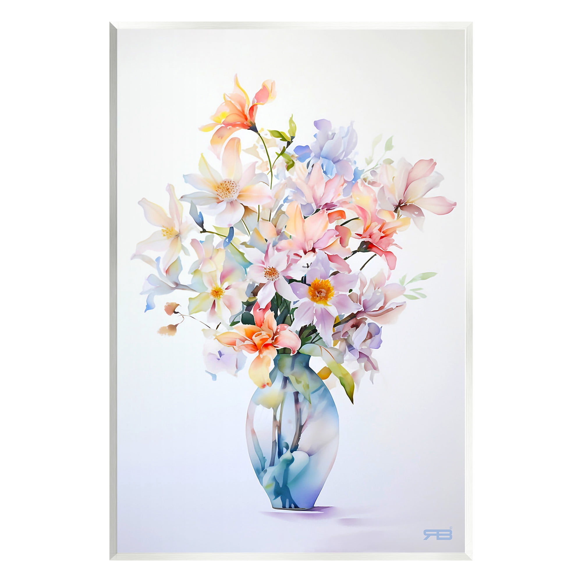 Stupell Industries Minimal Mixed Bouquet Botanical & Floral Painting Unframed Art Print Wall Art, 13 x 19