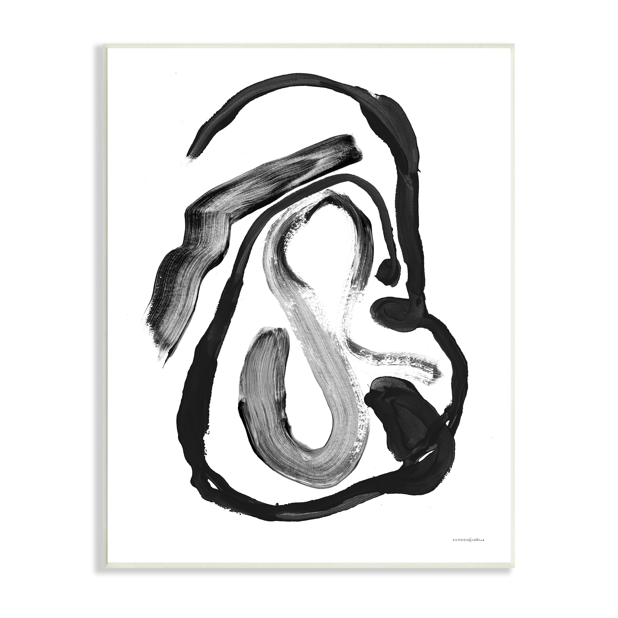 Stupell Industries Minimal Modern Calligraphic Doodle Line Abstract Faces ,13 x 19, Design by Kamdon Kreations
