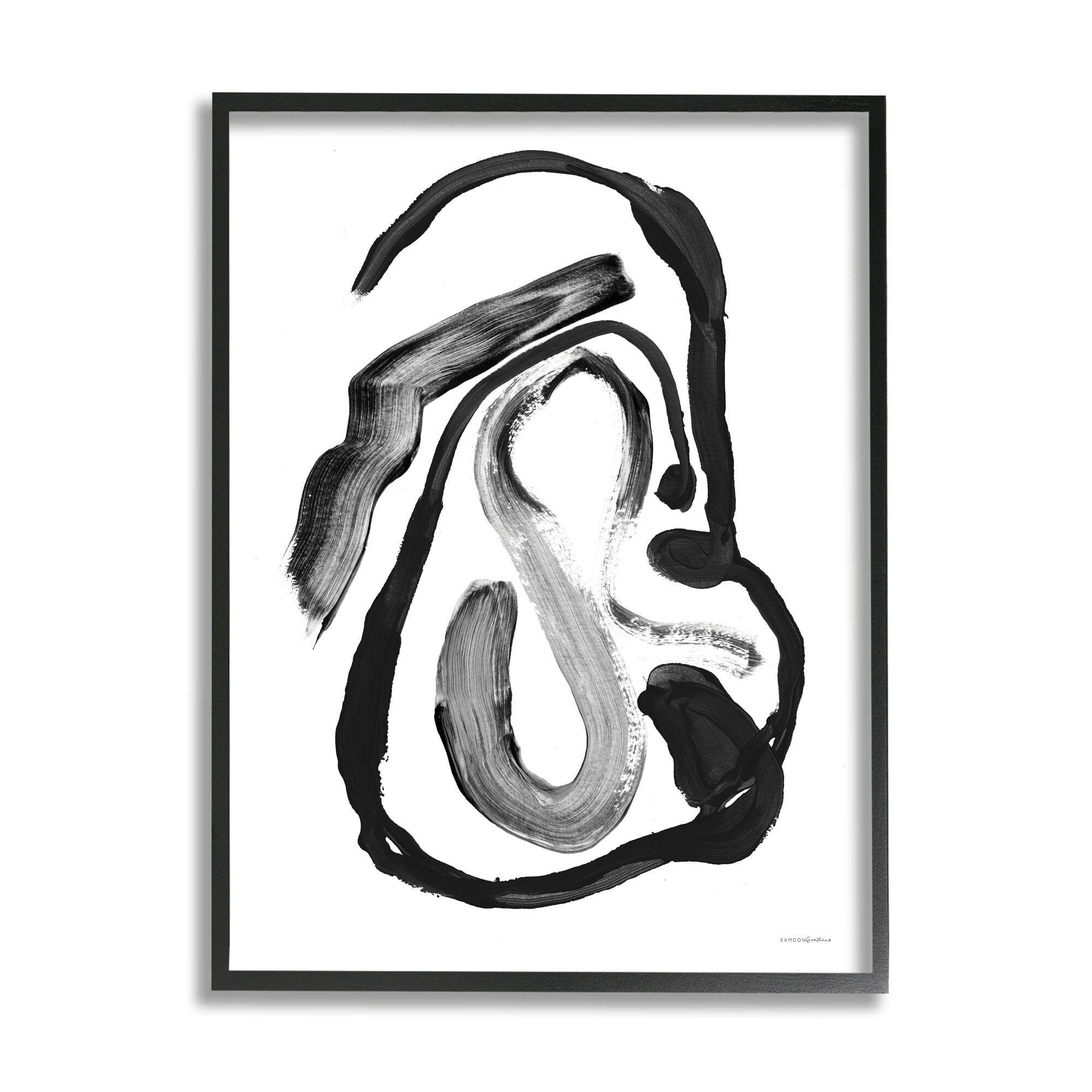 Stupell Industries Minimal Modern Calligraphic Doodle Line Abstract Faces ,24 x 30, Design by Kamdon Kreations