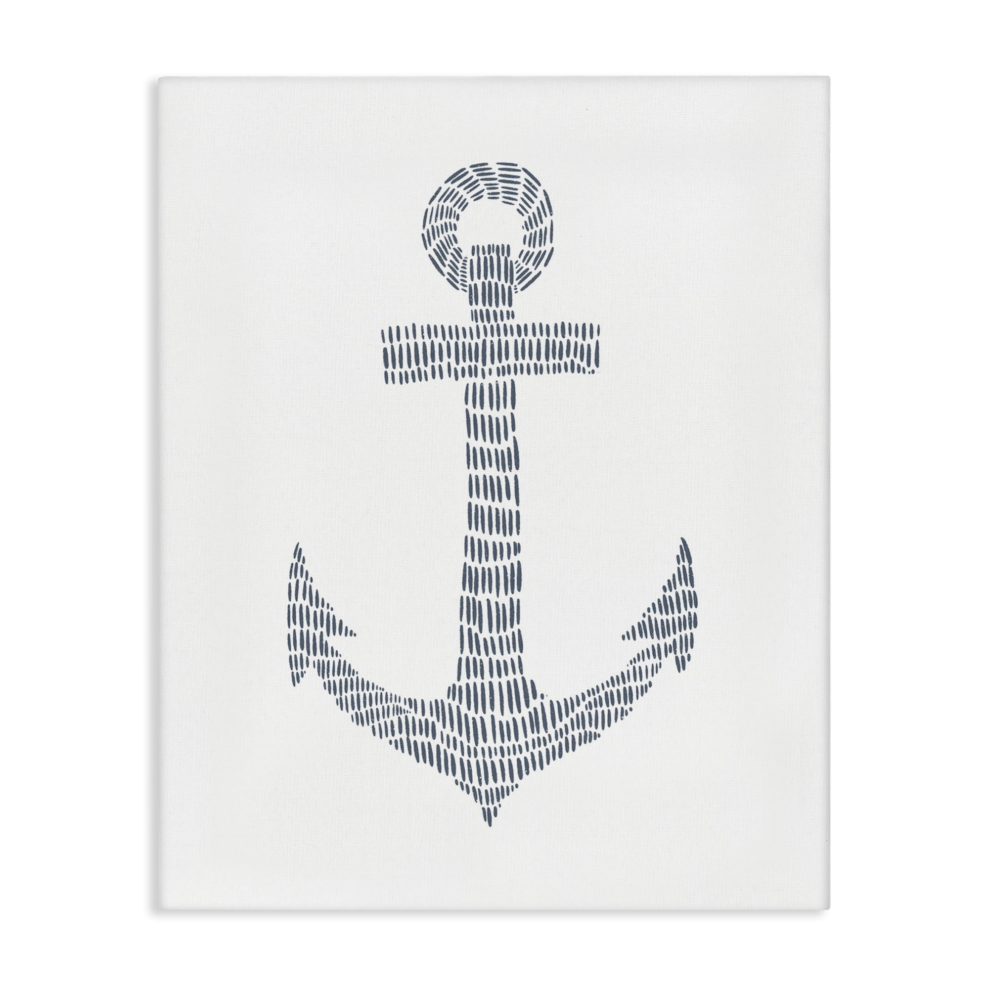 Stupell Industries Minimal Nautical Anchor Coastal Painting Gallery Wrapped Canvas Art Print Wall Art, 24 x 30