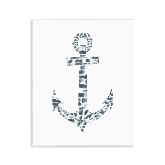 Stupell Industries Minimal Nautical Anchor Coastal Painting Unframed Art Print Wall Art, 11 x 14