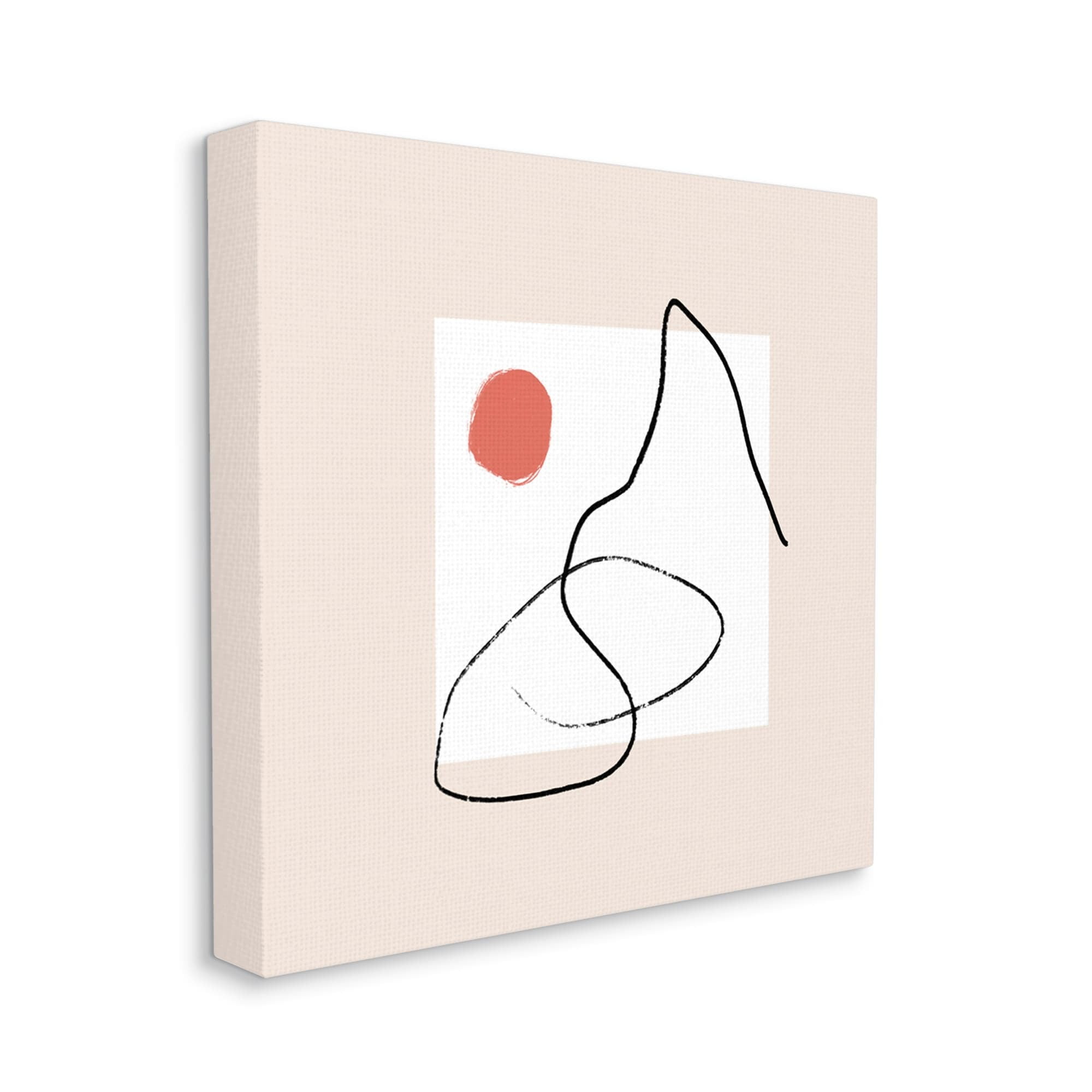 Stupell Industries Minimal Nordic Landscape Abstraction Modern Neutral Tones Abstract Painting Gallery Wrapped Canvas Print Wall Art, 24 x 24