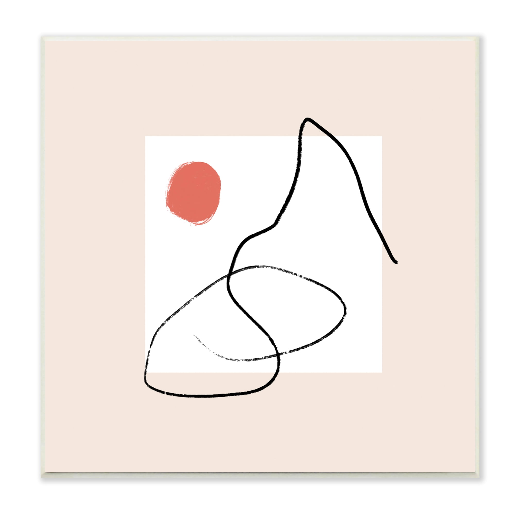 Stupell Industries Minimal Nordic Landscape Abstraction Modern Neutral Tones Abstract Painting Unframed Art Print Wall Art, 12 x 12