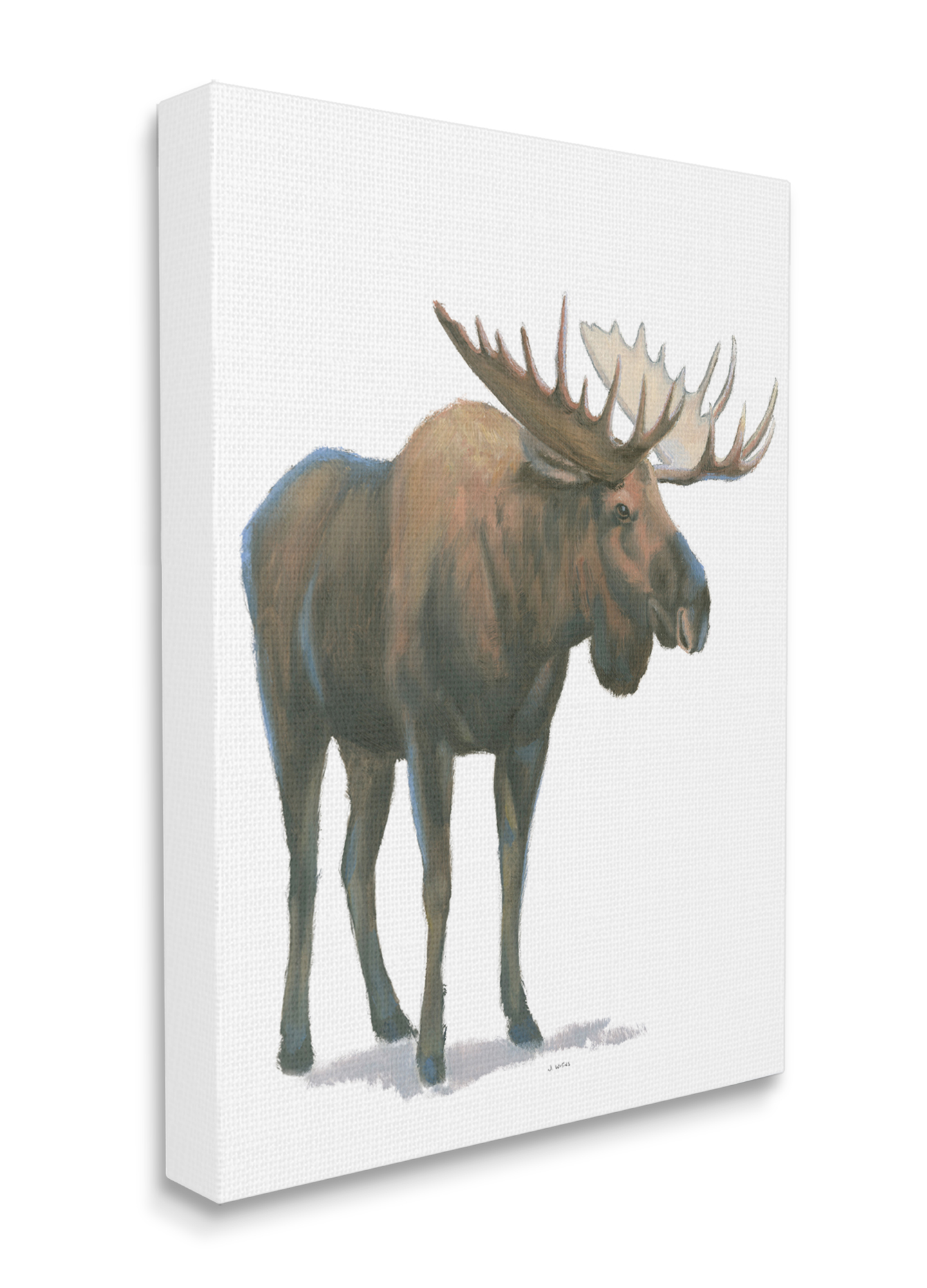 Stupell Industries Minimal Northern Moose Wild Woodland Animal Canvas Wall Art, 36 x 48, Design by James Wiens