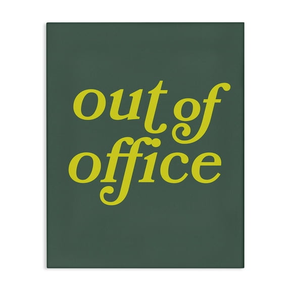 Stupell Industries Minimal Out Of Office Quotes and Sayings Painting Wrapped Canvas Canvas Art Print Wall Art, 24 x 30