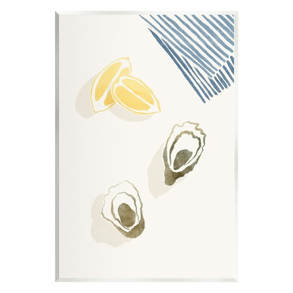 Stupell Industries Minimal Oysters & Lemons Animals & Insects Painting Unframed Art Print Wall Art, 10 x 15