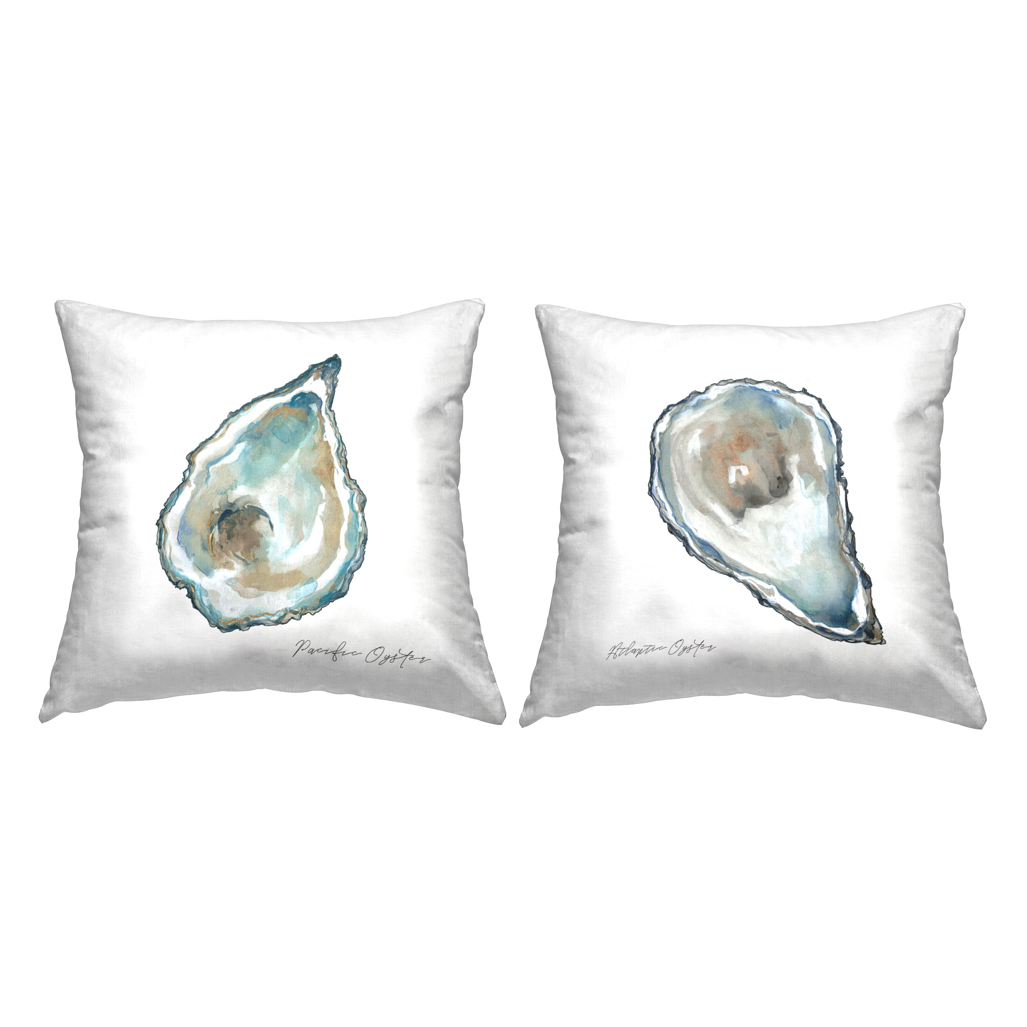 Stupell Industries Minimal Pacific Oysters Decorative Printed Throw Pillow Design by Carol Robinson.