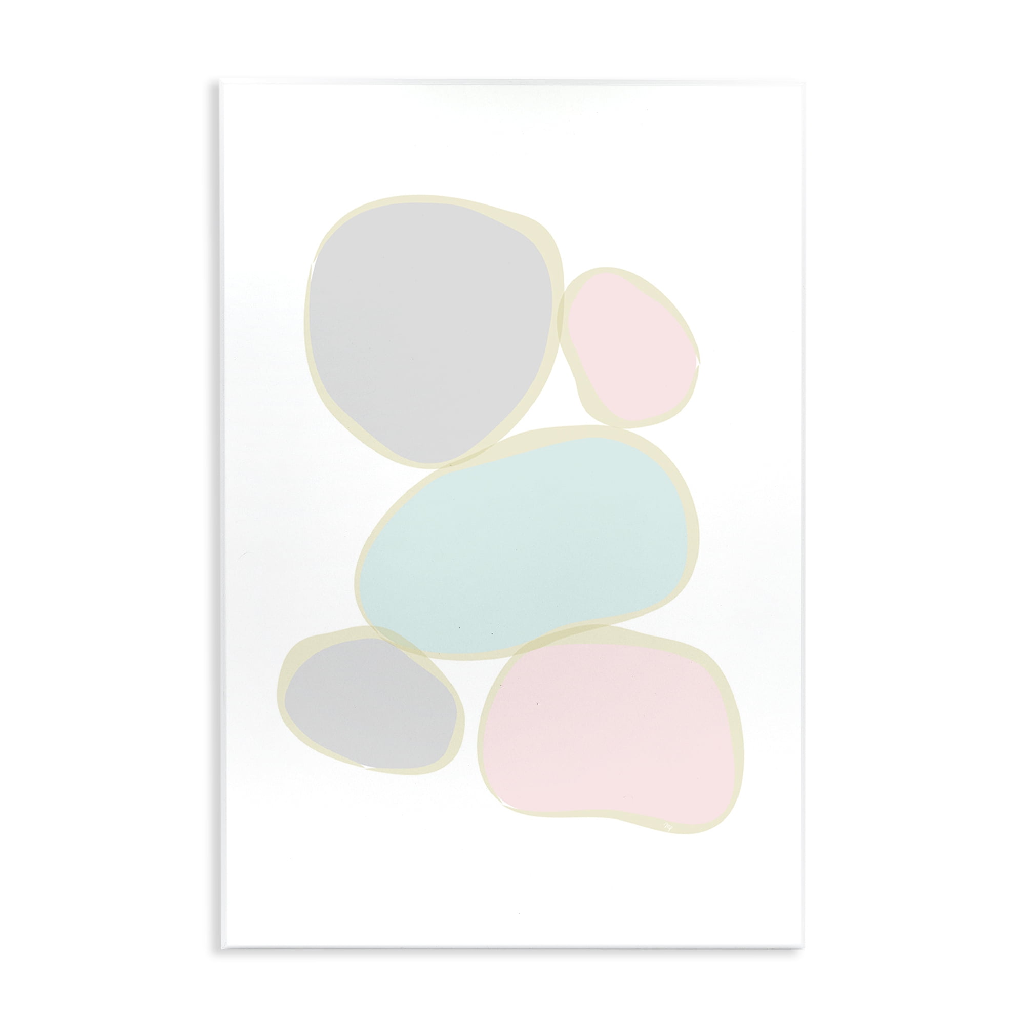 Stupell Industries Minimal Pastel Pebbles Abstract Painting Unframed Art Print Wall Art, 10 x 15