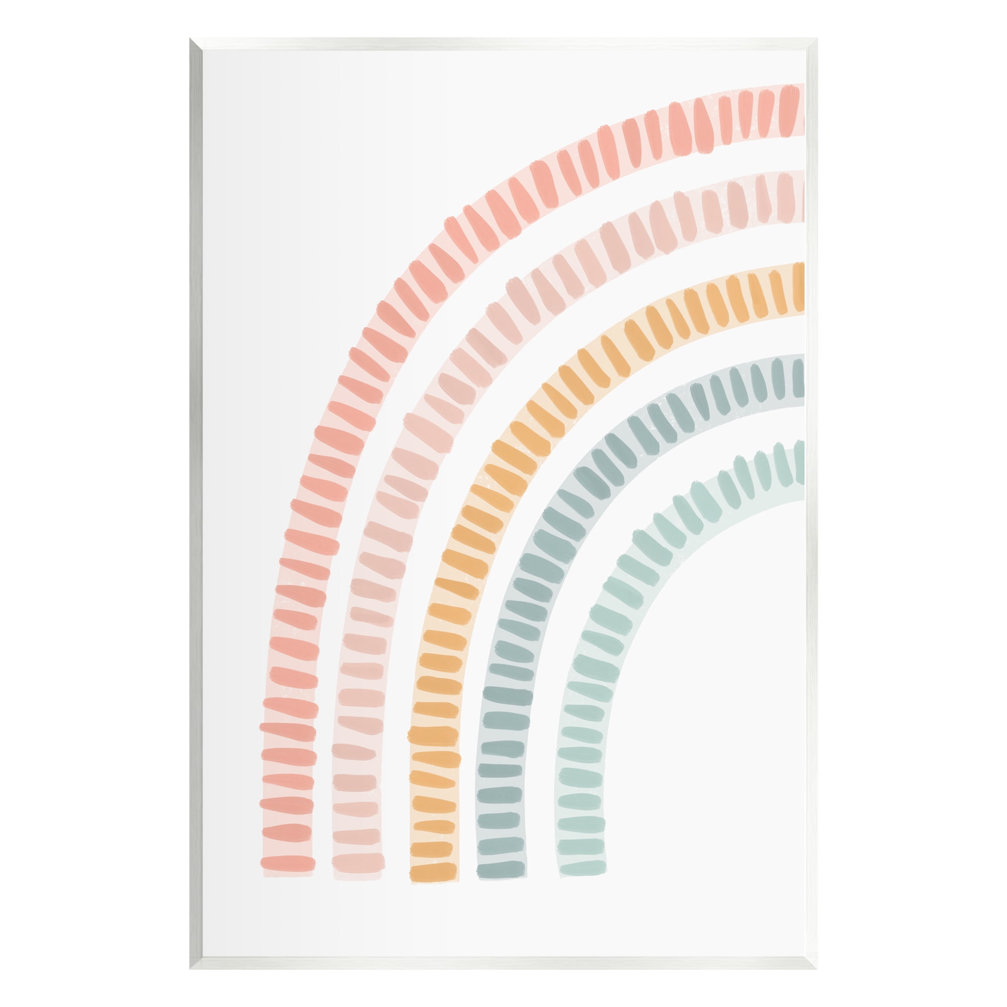 Stupell Industries Minimal Pastel Rainbow Landscape Painting Unframed Art Print Wall Art, 13 x 19